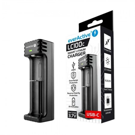 everActive LC-100C Smart Lithium USB-C baterijų įkroviklis